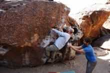 Bouldering in Hueco Tanks on 02/24/2019 with Blue Lizard Climbing and Yoga

Filename: SRM_20190224_1228580.jpg
Aperture: f/5.6
Shutter Speed: 1/400
Body: Canon EOS-1D Mark II
Lens: Canon EF 16-35mm f/2.8 L