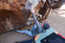 Bouldering in Hueco Tanks on 02/24/2019 with Blue Lizard Climbing and Yoga

Filename: SRM_20190224_1238370.jpg
Aperture: f/5.6
Shutter Speed: 1/250
Body: Canon EOS-1D Mark II
Lens: Canon EF 16-35mm f/2.8 L