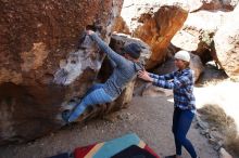 Bouldering in Hueco Tanks on 02/24/2019 with Blue Lizard Climbing and Yoga

Filename: SRM_20190224_1240190.jpg
Aperture: f/5.0
Shutter Speed: 1/800
Body: Canon EOS-1D Mark II
Lens: Canon EF 16-35mm f/2.8 L