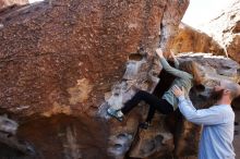 Bouldering in Hueco Tanks on 02/24/2019 with Blue Lizard Climbing and Yoga

Filename: SRM_20190224_1241260.jpg
Aperture: f/5.6
Shutter Speed: 1/250
Body: Canon EOS-1D Mark II
Lens: Canon EF 16-35mm f/2.8 L