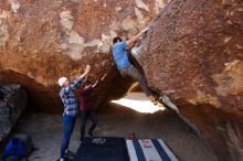 Bouldering in Hueco Tanks on 02/24/2019 with Blue Lizard Climbing and Yoga

Filename: SRM_20190224_1243040.jpg
Aperture: f/5.6
Shutter Speed: 1/200
Body: Canon EOS-1D Mark II
Lens: Canon EF 16-35mm f/2.8 L