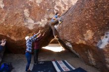 Bouldering in Hueco Tanks on 02/24/2019 with Blue Lizard Climbing and Yoga

Filename: SRM_20190224_1243320.jpg
Aperture: f/5.6
Shutter Speed: 1/200
Body: Canon EOS-1D Mark II
Lens: Canon EF 16-35mm f/2.8 L