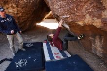 Bouldering in Hueco Tanks on 02/24/2019 with Blue Lizard Climbing and Yoga

Filename: SRM_20190224_1245020.jpg
Aperture: f/5.6
Shutter Speed: 1/160
Body: Canon EOS-1D Mark II
Lens: Canon EF 16-35mm f/2.8 L