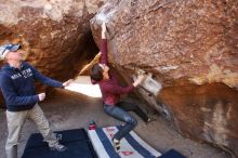 Bouldering in Hueco Tanks on 02/24/2019 with Blue Lizard Climbing and Yoga

Filename: SRM_20190224_1245140.jpg
Aperture: f/5.6
Shutter Speed: 1/125
Body: Canon EOS-1D Mark II
Lens: Canon EF 16-35mm f/2.8 L