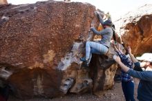 Bouldering in Hueco Tanks on 02/24/2019 with Blue Lizard Climbing and Yoga

Filename: SRM_20190224_1248000.jpg
Aperture: f/5.6
Shutter Speed: 1/250
Body: Canon EOS-1D Mark II
Lens: Canon EF 16-35mm f/2.8 L