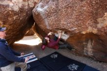 Bouldering in Hueco Tanks on 02/24/2019 with Blue Lizard Climbing and Yoga

Filename: SRM_20190224_1248090.jpg
Aperture: f/5.6
Shutter Speed: 1/250
Body: Canon EOS-1D Mark II
Lens: Canon EF 16-35mm f/2.8 L