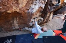 Bouldering in Hueco Tanks on 02/24/2019 with Blue Lizard Climbing and Yoga

Filename: SRM_20190224_1250290.jpg
Aperture: f/5.6
Shutter Speed: 1/200
Body: Canon EOS-1D Mark II
Lens: Canon EF 16-35mm f/2.8 L