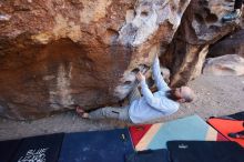 Bouldering in Hueco Tanks on 02/24/2019 with Blue Lizard Climbing and Yoga

Filename: SRM_20190224_1250300.jpg
Aperture: f/5.6
Shutter Speed: 1/200
Body: Canon EOS-1D Mark II
Lens: Canon EF 16-35mm f/2.8 L