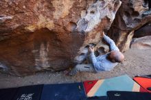 Bouldering in Hueco Tanks on 02/24/2019 with Blue Lizard Climbing and Yoga

Filename: SRM_20190224_1250340.jpg
Aperture: f/5.6
Shutter Speed: 1/200
Body: Canon EOS-1D Mark II
Lens: Canon EF 16-35mm f/2.8 L