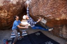 Bouldering in Hueco Tanks on 02/24/2019 with Blue Lizard Climbing and Yoga

Filename: SRM_20190224_1253340.jpg
Aperture: f/5.0
Shutter Speed: 1/320
Body: Canon EOS-1D Mark II
Lens: Canon EF 16-35mm f/2.8 L