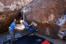 Bouldering in Hueco Tanks on 02/24/2019 with Blue Lizard Climbing and Yoga

Filename: SRM_20190224_1310340.jpg
Aperture: f/5.0
Shutter Speed: 1/400
Body: Canon EOS-1D Mark II
Lens: Canon EF 16-35mm f/2.8 L