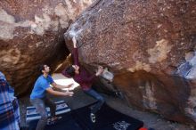 Bouldering in Hueco Tanks on 02/24/2019 with Blue Lizard Climbing and Yoga

Filename: SRM_20190224_1311080.jpg
Aperture: f/5.0
Shutter Speed: 1/400
Body: Canon EOS-1D Mark II
Lens: Canon EF 16-35mm f/2.8 L