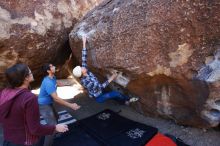 Bouldering in Hueco Tanks on 02/24/2019 with Blue Lizard Climbing and Yoga

Filename: SRM_20190224_1314050.jpg
Aperture: f/5.0
Shutter Speed: 1/400
Body: Canon EOS-1D Mark II
Lens: Canon EF 16-35mm f/2.8 L
