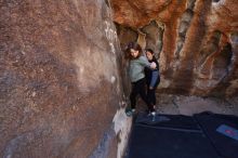 Bouldering in Hueco Tanks on 02/24/2019 with Blue Lizard Climbing and Yoga

Filename: SRM_20190224_1314130.jpg
Aperture: f/5.0
Shutter Speed: 1/320
Body: Canon EOS-1D Mark II
Lens: Canon EF 16-35mm f/2.8 L