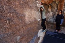 Bouldering in Hueco Tanks on 02/24/2019 with Blue Lizard Climbing and Yoga

Filename: SRM_20190224_1314230.jpg
Aperture: f/5.0
Shutter Speed: 1/320
Body: Canon EOS-1D Mark II
Lens: Canon EF 16-35mm f/2.8 L