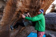 Bouldering in Hueco Tanks on 02/24/2019 with Blue Lizard Climbing and Yoga

Filename: SRM_20190224_1333090.jpg
Aperture: f/5.0
Shutter Speed: 1/320
Body: Canon EOS-1D Mark II
Lens: Canon EF 16-35mm f/2.8 L