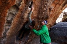 Bouldering in Hueco Tanks on 02/24/2019 with Blue Lizard Climbing and Yoga

Filename: SRM_20190224_1333130.jpg
Aperture: f/5.0
Shutter Speed: 1/400
Body: Canon EOS-1D Mark II
Lens: Canon EF 16-35mm f/2.8 L