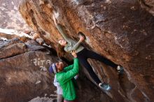 Bouldering in Hueco Tanks on 02/24/2019 with Blue Lizard Climbing and Yoga

Filename: SRM_20190224_1333280.jpg
Aperture: f/5.0
Shutter Speed: 1/320
Body: Canon EOS-1D Mark II
Lens: Canon EF 16-35mm f/2.8 L