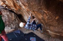 Bouldering in Hueco Tanks on 02/24/2019 with Blue Lizard Climbing and Yoga

Filename: SRM_20190224_1338300.jpg
Aperture: f/5.0
Shutter Speed: 1/200
Body: Canon EOS-1D Mark II
Lens: Canon EF 16-35mm f/2.8 L