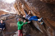 Bouldering in Hueco Tanks on 02/24/2019 with Blue Lizard Climbing and Yoga

Filename: SRM_20190224_1338420.jpg
Aperture: f/5.0
Shutter Speed: 1/320
Body: Canon EOS-1D Mark II
Lens: Canon EF 16-35mm f/2.8 L