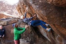 Bouldering in Hueco Tanks on 02/24/2019 with Blue Lizard Climbing and Yoga

Filename: SRM_20190224_1338440.jpg
Aperture: f/5.0
Shutter Speed: 1/320
Body: Canon EOS-1D Mark II
Lens: Canon EF 16-35mm f/2.8 L
