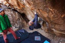 Bouldering in Hueco Tanks on 02/24/2019 with Blue Lizard Climbing and Yoga

Filename: SRM_20190224_1340290.jpg
Aperture: f/5.0
Shutter Speed: 1/160
Body: Canon EOS-1D Mark II
Lens: Canon EF 16-35mm f/2.8 L