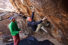 Bouldering in Hueco Tanks on 02/24/2019 with Blue Lizard Climbing and Yoga

Filename: SRM_20190224_1340330.jpg
Aperture: f/5.0
Shutter Speed: 1/250
Body: Canon EOS-1D Mark II
Lens: Canon EF 16-35mm f/2.8 L