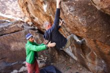 Bouldering in Hueco Tanks on 02/24/2019 with Blue Lizard Climbing and Yoga

Filename: SRM_20190224_1340430.jpg
Aperture: f/5.0
Shutter Speed: 1/250
Body: Canon EOS-1D Mark II
Lens: Canon EF 16-35mm f/2.8 L