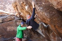 Bouldering in Hueco Tanks on 02/24/2019 with Blue Lizard Climbing and Yoga

Filename: SRM_20190224_1340431.jpg
Aperture: f/5.0
Shutter Speed: 1/250
Body: Canon EOS-1D Mark II
Lens: Canon EF 16-35mm f/2.8 L