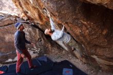 Bouldering in Hueco Tanks on 02/24/2019 with Blue Lizard Climbing and Yoga

Filename: SRM_20190224_1345040.jpg
Aperture: f/5.0
Shutter Speed: 1/250
Body: Canon EOS-1D Mark II
Lens: Canon EF 16-35mm f/2.8 L