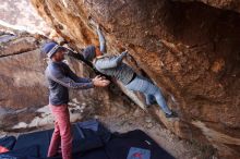 Bouldering in Hueco Tanks on 02/24/2019 with Blue Lizard Climbing and Yoga

Filename: SRM_20190224_1346480.jpg
Aperture: f/5.0
Shutter Speed: 1/200
Body: Canon EOS-1D Mark II
Lens: Canon EF 16-35mm f/2.8 L