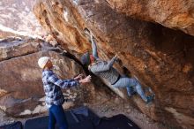 Bouldering in Hueco Tanks on 02/24/2019 with Blue Lizard Climbing and Yoga

Filename: SRM_20190224_1350370.jpg
Aperture: f/5.0
Shutter Speed: 1/250
Body: Canon EOS-1D Mark II
Lens: Canon EF 16-35mm f/2.8 L