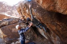 Bouldering in Hueco Tanks on 02/24/2019 with Blue Lizard Climbing and Yoga

Filename: SRM_20190224_1350410.jpg
Aperture: f/5.0
Shutter Speed: 1/320
Body: Canon EOS-1D Mark II
Lens: Canon EF 16-35mm f/2.8 L