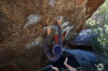 Bouldering in Hueco Tanks on 02/24/2019 with Blue Lizard Climbing and Yoga

Filename: SRM_20190224_1405340.jpg
Aperture: f/5.6
Shutter Speed: 1/250
Body: Canon EOS-1D Mark II
Lens: Canon EF 16-35mm f/2.8 L