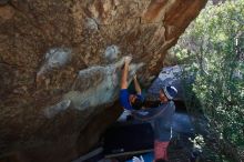 Bouldering in Hueco Tanks on 02/24/2019 with Blue Lizard Climbing and Yoga

Filename: SRM_20190224_1408200.jpg
Aperture: f/5.6
Shutter Speed: 1/320
Body: Canon EOS-1D Mark II
Lens: Canon EF 16-35mm f/2.8 L