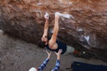 Bouldering in Hueco Tanks on 02/24/2019 with Blue Lizard Climbing and Yoga

Filename: SRM_20190224_1453170.jpg
Aperture: f/5.6
Shutter Speed: 1/250
Body: Canon EOS-1D Mark II
Lens: Canon EF 16-35mm f/2.8 L