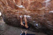 Bouldering in Hueco Tanks on 02/24/2019 with Blue Lizard Climbing and Yoga

Filename: SRM_20190224_1454550.jpg
Aperture: f/5.6
Shutter Speed: 1/250
Body: Canon EOS-1D Mark II
Lens: Canon EF 16-35mm f/2.8 L