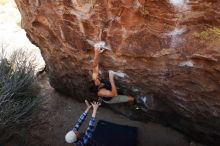 Bouldering in Hueco Tanks on 02/24/2019 with Blue Lizard Climbing and Yoga

Filename: SRM_20190224_1455000.jpg
Aperture: f/5.6
Shutter Speed: 1/400
Body: Canon EOS-1D Mark II
Lens: Canon EF 16-35mm f/2.8 L