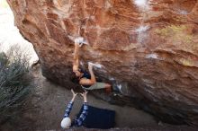 Bouldering in Hueco Tanks on 02/24/2019 with Blue Lizard Climbing and Yoga

Filename: SRM_20190224_1456000.jpg
Aperture: f/5.6
Shutter Speed: 1/250
Body: Canon EOS-1D Mark II
Lens: Canon EF 16-35mm f/2.8 L