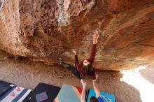 Bouldering in Hueco Tanks on 02/24/2019 with Blue Lizard Climbing and Yoga

Filename: SRM_20190224_1510360.jpg
Aperture: f/5.6
Shutter Speed: 1/160
Body: Canon EOS-1D Mark II
Lens: Canon EF 16-35mm f/2.8 L