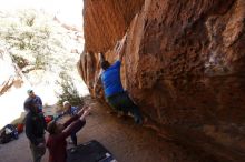 Bouldering in Hueco Tanks on 02/24/2019 with Blue Lizard Climbing and Yoga

Filename: SRM_20190224_1512110.jpg
Aperture: f/5.6
Shutter Speed: 1/400
Body: Canon EOS-1D Mark II
Lens: Canon EF 16-35mm f/2.8 L