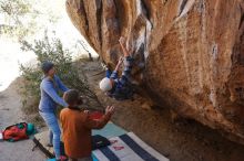 Bouldering in Hueco Tanks on 02/24/2019 with Blue Lizard Climbing and Yoga

Filename: SRM_20190224_1514100.jpg
Aperture: f/4.0
Shutter Speed: 1/400
Body: Canon EOS-1D Mark II
Lens: Canon EF 50mm f/1.8 II