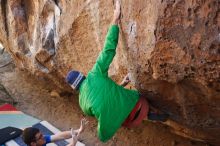 Bouldering in Hueco Tanks on 02/24/2019 with Blue Lizard Climbing and Yoga

Filename: SRM_20190224_1529110.jpg
Aperture: f/2.8
Shutter Speed: 1/800
Body: Canon EOS-1D Mark II
Lens: Canon EF 50mm f/1.8 II