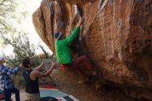 Bouldering in Hueco Tanks on 02/24/2019 with Blue Lizard Climbing and Yoga

Filename: SRM_20190224_1530110.jpg
Aperture: f/4.0
Shutter Speed: 1/800
Body: Canon EOS-1D Mark II
Lens: Canon EF 50mm f/1.8 II
