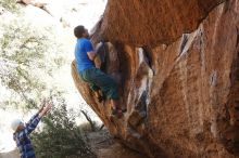 Bouldering in Hueco Tanks on 02/24/2019 with Blue Lizard Climbing and Yoga

Filename: SRM_20190224_1531180.jpg
Aperture: f/4.0
Shutter Speed: 1/800
Body: Canon EOS-1D Mark II
Lens: Canon EF 50mm f/1.8 II