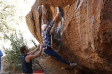 Bouldering in Hueco Tanks on 02/24/2019 with Blue Lizard Climbing and Yoga

Filename: SRM_20190224_1537580.jpg
Aperture: f/4.0
Shutter Speed: 1/640
Body: Canon EOS-1D Mark II
Lens: Canon EF 50mm f/1.8 II