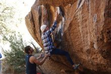 Bouldering in Hueco Tanks on 02/24/2019 with Blue Lizard Climbing and Yoga

Filename: SRM_20190224_1538340.jpg
Aperture: f/4.0
Shutter Speed: 1/640
Body: Canon EOS-1D Mark II
Lens: Canon EF 50mm f/1.8 II