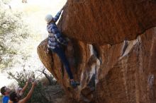 Bouldering in Hueco Tanks on 02/24/2019 with Blue Lizard Climbing and Yoga

Filename: SRM_20190224_1544060.jpg
Aperture: f/4.0
Shutter Speed: 1/640
Body: Canon EOS-1D Mark II
Lens: Canon EF 50mm f/1.8 II