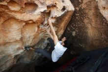 Bouldering in Hueco Tanks on 03/01/2019 with Blue Lizard Climbing and Yoga

Filename: SRM_20190301_1107290.jpg
Aperture: f/5.6
Shutter Speed: 1/320
Body: Canon EOS-1D Mark II
Lens: Canon EF 16-35mm f/2.8 L