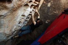 Bouldering in Hueco Tanks on 03/01/2019 with Blue Lizard Climbing and Yoga

Filename: SRM_20190301_1109500.jpg
Aperture: f/5.0
Shutter Speed: 1/200
Body: Canon EOS-1D Mark II
Lens: Canon EF 16-35mm f/2.8 L